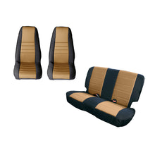 画像をギャラリービューアに読み込む, Rugged Ridge Seat Cover Kit Black/Tan 80-90 Jeep CJ/YJ