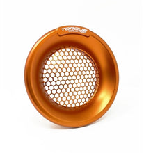 画像をギャラリービューアに読み込む, Torque Solution Billet Turbo Velocity Stack Shield For 4in Inlet - Orange