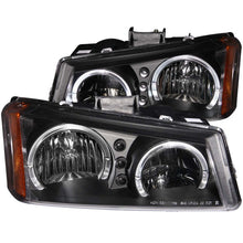 画像をギャラリービューアに読み込む, ANZO 2003-2006 Chevrolet Silverado 1500 Crystal Headlights w/ Halo Black