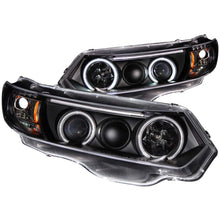 画像をギャラリービューアに読み込む, ANZO 2006-2011 Honda Civic Projector Headlights w/ Halo Black (CCFL)