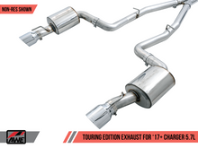 画像をギャラリービューアに読み込む, AWE Tuning 2017+ Dodge Charger 5.7L Touring Edition Exhaust - Non-Resonated - Chrome Silver Tips