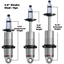 画像をギャラリービューアに読み込む, Ridetech HQ Series CoilOver Shock 3.6in Travel 2.5in Coil Eye/Stud Mounting 9.425inx13.025in