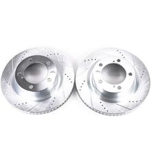 画像をギャラリービューアに読み込む, Power Stop 16-21 Toyota Land Cruiser Front Evolution Drilled &amp; Slotted Rotors - Pair