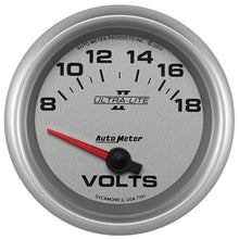 画像をギャラリービューアに読み込む, Autometer Ultra-Lite II 2-5/8in 18V Electric Voltmeter Gauge