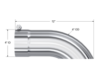 画像をギャラリービューアに読み込む, MBRP Universal Tip 4 O.D. Turn Down 4 inlet 12 length