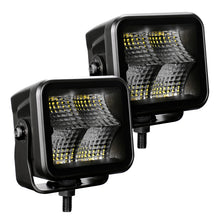 画像をギャラリービューアに読み込む, Go Rhino Xplor Blackout Series Cube LED Flood Light Kit (Surface/Threaded Stud Mnt) 3x3 - Blk (Pair)