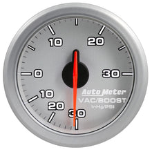 画像をギャラリービューアに読み込む, Autometer Airdrive 2-1/6in Boost/Vac Gauge 30in HG/30 PSI - Silver