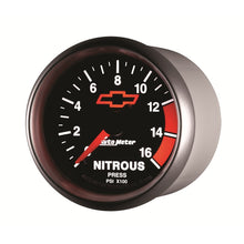 画像をギャラリービューアに読み込む, Autometer GM Bowtie Black 2-1/16in 0-1600 PSI Nitrous Pressure - Digital Stepper Motor