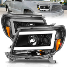 画像をギャラリービューアに読み込む, ANZO 05-09 Toyota Tacoma Projector Light Bar Style Headlights w/ C Light Bar
