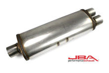 画像をギャラリービューアに読み込む, JBA Universal Chambered Style 304SS Muffler 25x8x5in 3in Center/Dual out