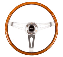 画像をギャラリービューアに読み込む, NRG Classic Wood Grain Steering Wheel (365mm) Wood w/Metal Accents &amp; Polished Alum. 3-Spoke Center