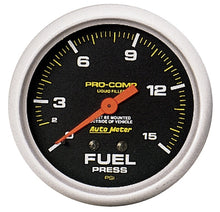 画像をギャラリービューアに読み込む, Autometer Liquid Filled Mechanical 66.7mm 0-15 PSI Fuel Pressure Gauge