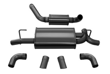画像をギャラリービューアに読み込む, Corsa 2018-2025 Jeep Wrangler JL 2.5in Dual Rear Turn Down Exit Black Touring Axle-Back Exhaust