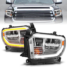 画像をギャラリービューアに読み込む, ANZO 2014-2021 Toyota Tundra LED Crystal Headlights w/ Switchback Chrome Housing w/ DRL