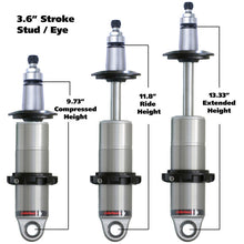 画像をギャラリービューアに読み込む, Ridetech HQ Series CoilOver Shock 3.6in Travel 2.5in Coil Eye/Stud Mounting 9.425inx13.025in