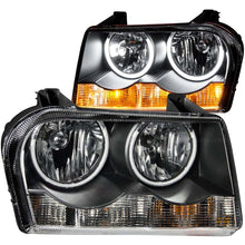 画像をギャラリービューアに読み込む, ANZO 2005-2010 Chrysler 300 Crystal Headlights w/ Halo Black (CCFL)