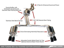 画像をギャラリービューアに読み込む, AWE Tuning Audi B8.5 S4 3.0T Touring Edition Exhaust System - Chrome Silver Tips (102mm)