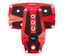 画像をギャラリービューアに読み込む, NRG Brushed Aluminum Sport Pedal A/T - Red w/Black Rubber Inserts
