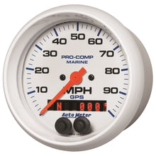 画像をギャラリービューアに読み込む, Autometer Gauge GPS Speedometer 3-3/8in 100 MPH Marine White Gauge
