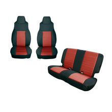 画像をギャラリービューアに読み込む, Rugged Ridge Seat Cover Kit Black/Red 97-02 Jeep Wrangler TJ