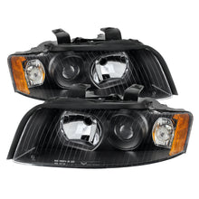 画像をギャラリービューアに読み込む, xTune Audi A4 02-05 Halogen Only Crystal Headlights Black HD-JH-AA402-AM-BK