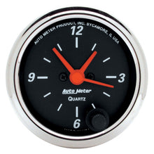 画像をギャラリービューアに読み込む, Autometer Designer Black 2-1/16in Analog 12 Hour Clock