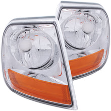 画像をギャラリービューアに読み込む, ANZO Corner Lights 1997-2003 Ford F-150 Harley-Davidson Style Corner Lights Chrome w/ Amber Rflct