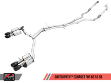 画像をギャラリービューアに読み込む, AWE Tuning Audi B9 S5 Sportback SwitchPath Exhaust - Non-Resonated (Black 102mm Tips)
