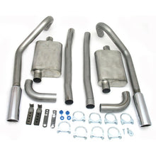 画像をギャラリービューアに読み込む, JBA 65-70 Ford Mustang 260-428 409SS Dual Turn Down Under Rear Valance Header Back Exhaust