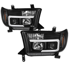 画像をギャラリービューアに読み込む, Spyder 08-13 Toyota Sequoia Projector Headlights - Light Bar DRL - Black PRO-YD-TTU07V2-LB-BK