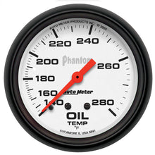 画像をギャラリービューアに読み込む, AutoMeter Gauge Oil Temp 2-5/8in. 140-280 Deg. F Mechanical Phantom