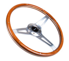 画像をギャラリービューアに読み込む, NRG Classic Wood Grain Steering Wheel (365mm) Wood w/Metal Accents &amp; Polished Alum. 3-Spoke Center