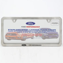 画像をギャラリービューアに読み込む, Ford Racing Slim License Plate Frame - Brushed Stainless Steel