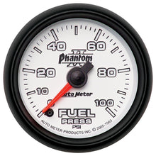 画像をギャラリービューアに読み込む, Autometer Phantom II 52.4mm Full Sweep Electronic 0-100psi Fuel Pressure Gauge