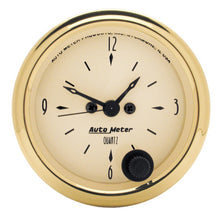 画像をギャラリービューアに読み込む, AutoMeter Gauge Clock 2-1/16in. 12HR Analog Golden Oldies