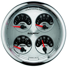 画像をギャラリービューアに読み込む, Autometer American Muscle SSE 100PSI/100-250 Deg F/8-18 Volt Oil Press/Water Temp/Volt/Fuel Gauge