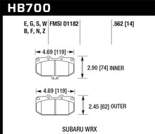 画像をギャラリービューアに読み込む, Hawk 06-07 Subaru Impreza WRX DTC-60 Front Race Brake Pads