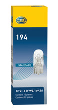 画像をギャラリービューアに読み込む, Hella Bulb 194 12V 4W W2.1x9.5d T3.25 (Min. Order QTY 10)