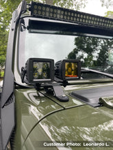 画像をギャラリービューアに読み込む, Go Rhino 18-20 Jeep Wrangler JL/JLU/Gladiator JT XE Windshield Light Bar Mount - 50in Single Row