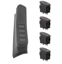 画像をギャラリービューアに読み込む, Rugged Ridge A-Pillar 4 Switch Pod Kit Black RHD 07-10 Jeep Wrangler