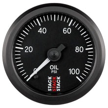 画像をギャラリービューアに読み込む, Autometer Stack 52mm 0-100 PSI 1/8in NPTF Male Pro Stepper Motor Oil Pressure Gauge - Black