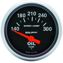画像をギャラリービューアに読み込む, Autometer Sport-Comp 52mm 140-300 Deg F Electronic Oil Temp Gauge