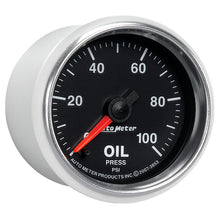 画像をギャラリービューアに読み込む, Autometer GS Series 2-1/16in Oil Pressure Gauge 100PSI Electric Full Sweep