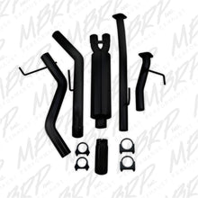 画像をギャラリービューアに読み込む, MBRP 2009-2014 Toyota Tundra 5.7L EC-Std. &amp; SB/CC-SB 3in Cat-Back Single Side AL - Black