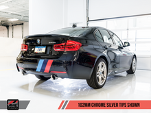 画像をギャラリービューアに読み込む, AWE Tuning BMW F3X 340i Touring Edition Axle-Back Exhaust - Chrome Silver Tips (102mm)
