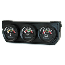 画像をギャラリービューアに読み込む, Autometer AutoGage 1.5in 0-100 PSI Oil Press/ 18 Volt / 280 Deg Water Temp Gauge Console