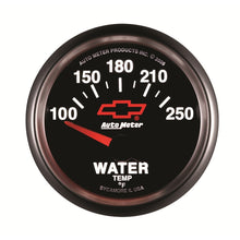 画像をギャラリービューアに読み込む, Autometer GM Bowtie Black 2-1/16in 100-250 F Pedestal Electronic Water Temp Gauge