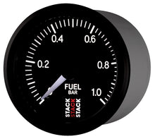 画像をギャラリービューアに読み込む, Autometer Stack 52mm 0-1 Bar M10 Male Pro Stepper Motor Fuel Pressure Gauge - Black