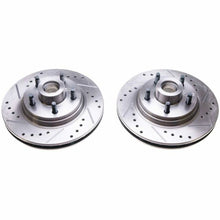画像をギャラリービューアに読み込む, Power Stop 84-86 Ford Mustang Front Evolution Drilled &amp; Slotted Rotors - Pair