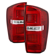画像をギャラリービューアに読み込む, Spyder 16-17 Toyota Tacoma LED Tail Lights - Red Clear (ALT-YD-TT16-LED-RC)